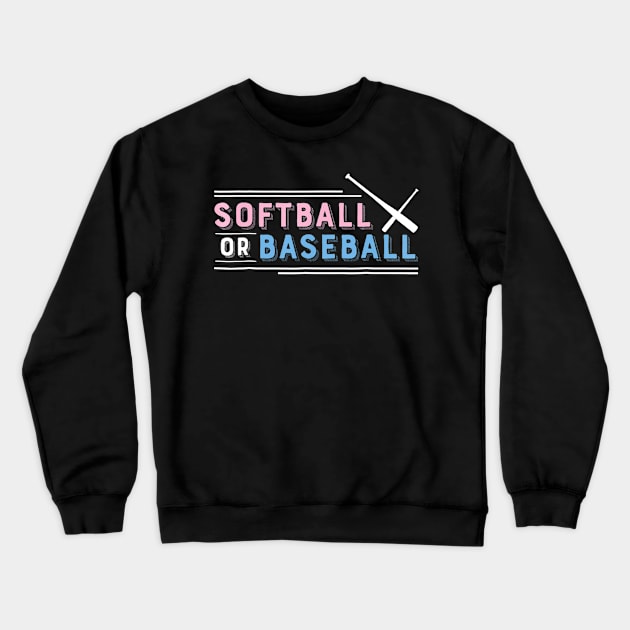 Softball or Baseball Shirt, Sports Gender Reveal Crewneck Sweatshirt by Chicu